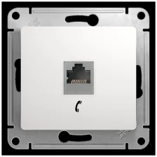 Розетка RJ11 телефонная GLOSSA скрытой установки механизм белый GSL000181T Schneider Electric