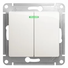 Выключатель 2х1-полюсный Schneider Electric GSL000653 GLOSSA, 10 А