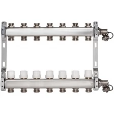ColSys Р805R, 7 выходов. Коллекторная группа из нержавеющей стали с отсечными, термостатическими и дренажными клапанами