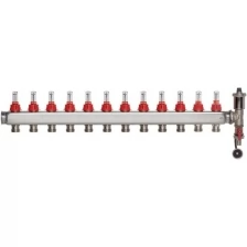 ColSys P887, 12 выходов. Входной коллектор с расходомерами, автоматическим воздухоотводчиком и дренажным шаровым краном