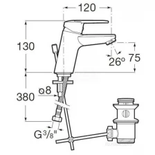 Смеситель для раковины Roca Victoria 5A3J25C0M